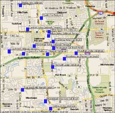 Oak Brook Hotels Map