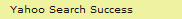 Yahoo Search Success