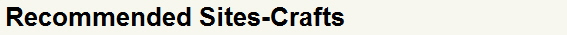 Recommended Sites-Crafts