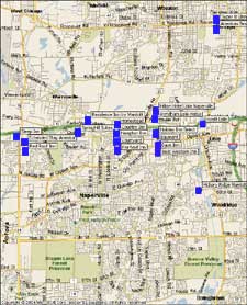 Naperville Hotels Map