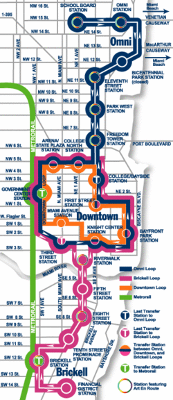 Metromover Station Map Metromover Station Map